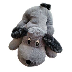Vintage Goffa Puppy Dog 22 in Plush Floppy Ears Black Gray Stuffed Animal Toy